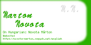marton novota business card