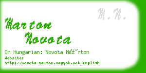 marton novota business card